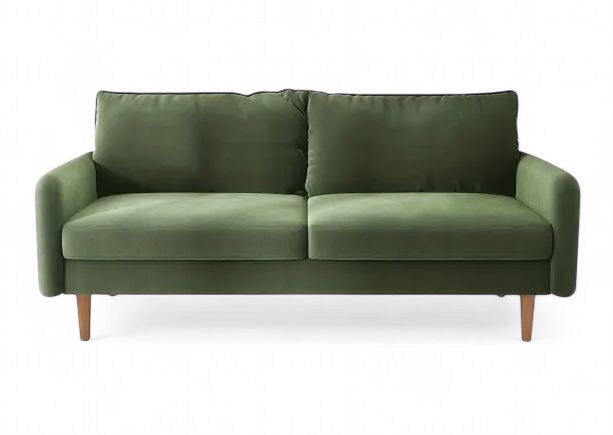 Bilhilury 72" Velvet Sofa For Small Spaces, Modern Army Green Fabric Couch With Plush Comfort, Compact Living Room & Apartment Furniture, Easy To Clean And Space Saving Design