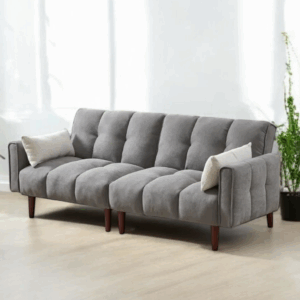 Tufted Convertible Futon Sofa Bed, Adjustable Couch Sleeper